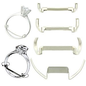 White Gold Womens Ring Guard Adjuster Custom Fit